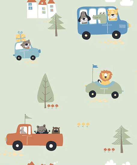 Carta da parati di design per bambini in carta pura per la cameretta dei bambini